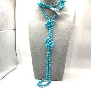 Mexico Super Long Genuine Stone Beaded Necklace New